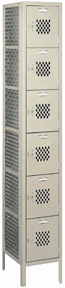 6-Tier EM Locker - 12"w x 15"d x 12"h - 2 Wide